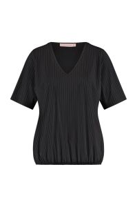 07211 Vicky SSL pinstripe shirt 9011 black/off white