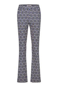 09469 Flair graphic trousers 1369 cappu/dark blue
