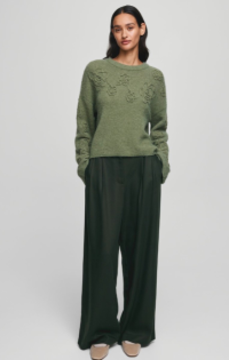 19400 MSCHMiabelle Hope Pullover EMB olivine flower 19400 MSCHMiabelle Hope Pullover EMB olivine flower