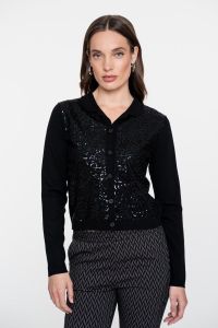 54505-10 Cardigan sequences 999 black 54505-10 Cardigan sequences 999 black