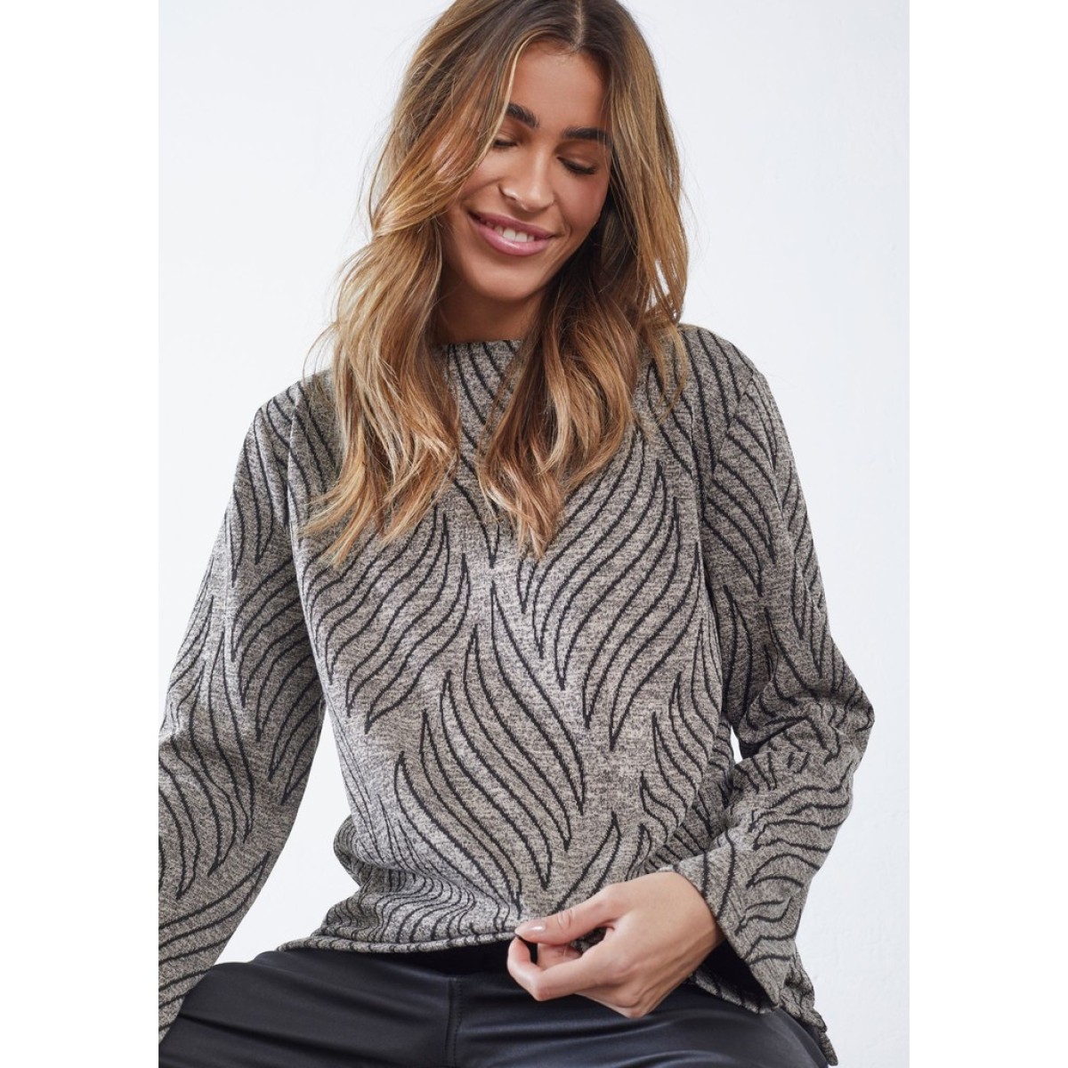 57808 Krista Pullover Jaquard Mel. 57808 Krista Pullover Jaquard Mel.